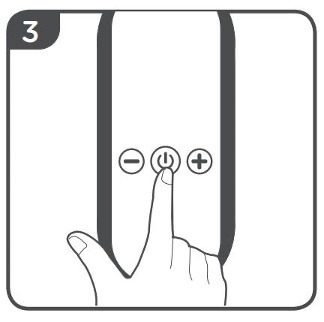 Step 3- diagram of turning on the electric breast pump at the control hub