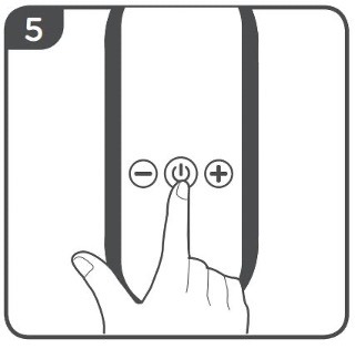 Step 5- diagram of turning on the electric breast pump at the control hub