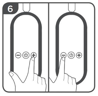 Step 6- diagram of turning on the electric breast pump at the control hub