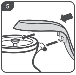 manual breast pump how to assemble steps 1 through to 9 as listed below